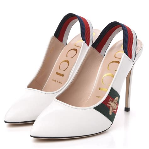 white heels gucci